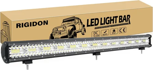 Miniatura 17 de RIGIDON 2 Piezas Luces Antiniebla LED de 4 Pulgadas 10cm 60W, Combo de Focos de Inundación de Triple Fila 8D 6000LM Luces de Trabajo LED, 12V 24V