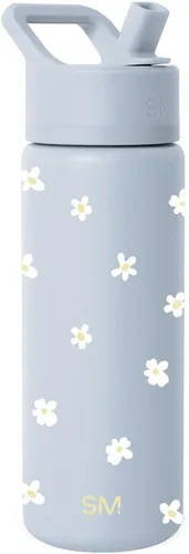 Miniatura 78 de Simple Modern botella de agua reutilizable con tapa con pajilla, de acero inoxidable con aislamiento al vacío, para gimnasio, viajes y deportes
