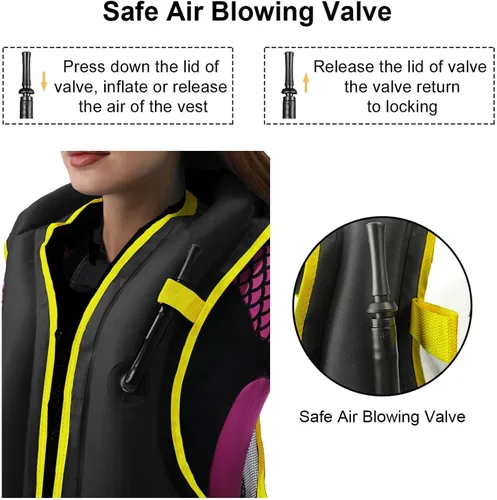 Miniatura 2 de Rrtizan Inflatable Snorkel Vest for Adult, Travel Snorkeling Vest for Swimming, Snorkeling, Paddleboarding, Swim Vest Adult Suitable for 90-220lbs