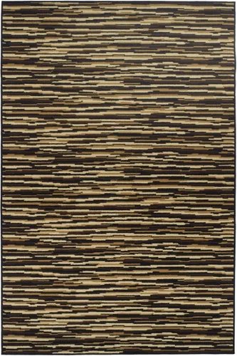 Miniatura 9 de Superior Alfombra de área de 2 x 3 pies y 0.394 in de altura con respaldo de yute, tejida a la moda y asequible colección Abner, color negro