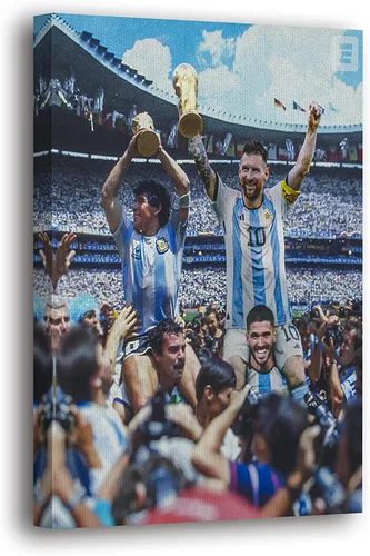 Miniatura 8 de SpiritualHands Lionel Messi - Póster en lienzo de Messi Argentina, póster de fútbol de Leo Messi para dormitorio de niños, 8 x 12 pulgadas, listo