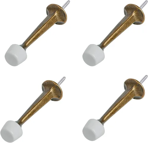 Miniatura 24 de HOMOTEK Paquete de 20 topes de puerta rígidos sólidos resistentes con punta de goma suave, tope de puerta fundido de zinc para proteger la pared