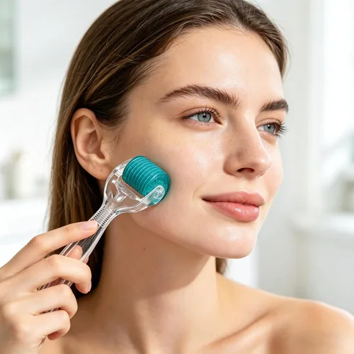 Miniatura 3 de Derma Roller - Rodillo de microagujas de acero inoxidable, rodillo de microagujas 192 para cara, barba y cuerpo, herramienta de aseo personal