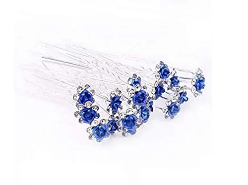 Miniatura 3 de WOIWO 20 horquillas de cristal para el cabello, diseño afilado en U, de metal, para mujeres y niñas, accesorios de joyería para el cabello