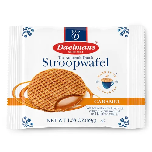 Miniatura 3 de Daelmans Stroopwafel Caramel - Los Stroopwafels Originales, Galletas de Gofres Holandesas Tostadas con un Relleno Cremoso y Mantecoso, Hechas