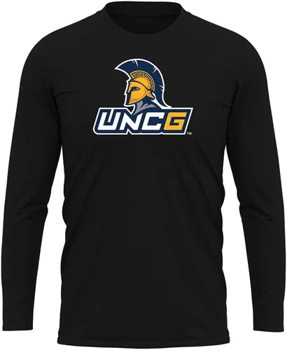 Miniatura 44 de Camisa deportiva de manga larga oficial de la NCAA Collegiate para hombre, colección negra con logotipo primario