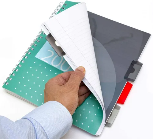 Miniatura 5 de Pukka Pad - Cuaderno de 5 materias, para escuela, trabajo, oficina, 3 unidades, 100 hojas premium de 2.82 oz/m² (80 gr/m²)