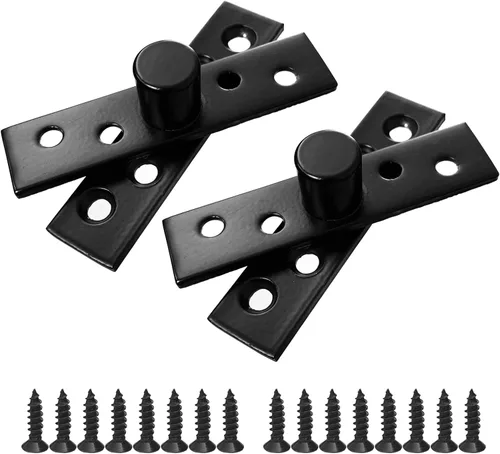 Miniatura 8 de Bisagra giratoria de acero inoxidable de 270 grados, bisagras de ocultación de puerta, bisagras de pivote hacia arriba, eje inferior, color negro