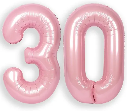 Miniatura 24 de Globo Número 0 de 40 Pulgadas para Niño o Niña Rosa Grande 0-9 Papel de Aluminio Mylar Grande Globo Número 0 Feliz Cumpleaños 0 Fiesta Aniversario