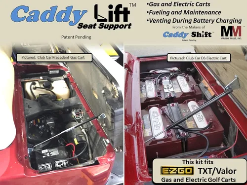 Miniatura 2 de Soporte de asiento elevador Caddy, E-Z-GO TXT
