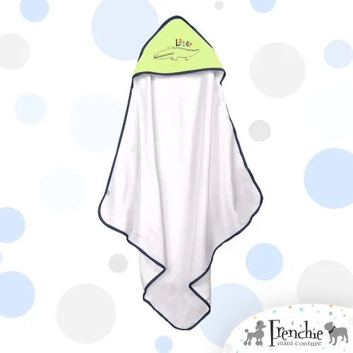 Miniatura 3 de Frenchie Mini Couture, Toallas de baño con capucha para bebés, 80% algodón/20% poliéster, diseño de animales salvajes, juego de toallas de baño