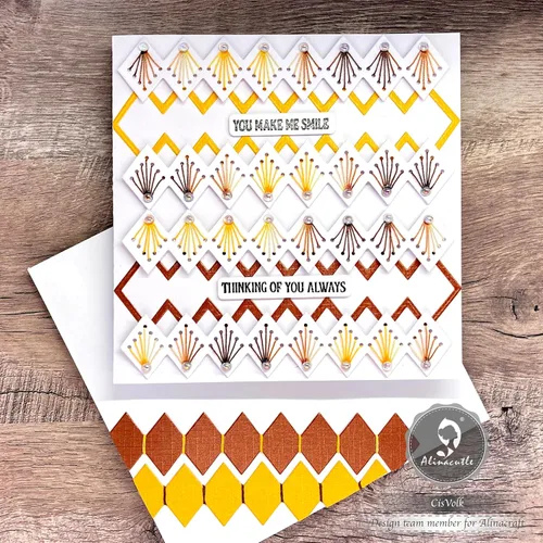 Miniatura 4 de Alinacutle 2 piezas de bordes de tarjetas de puntada troquelada para cortar metal para hacer tarjetas hechas a mano álbum de recortes, plantilla