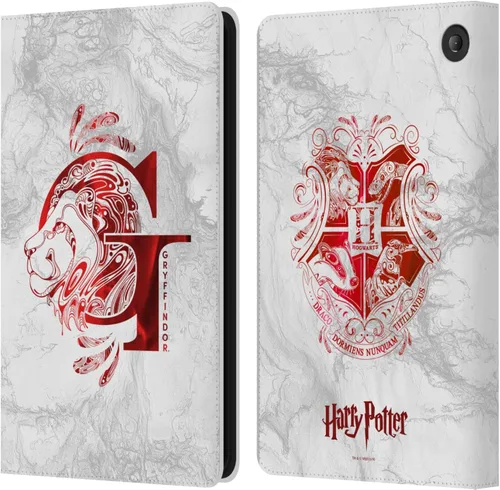 Miniatura 25 de Head Case Designs Funda de piel con licencia oficial de Harry Potter Gryffindor Aguamenti Deathly Hallows IX compatible con Kindle Paperwhite 1/2/3