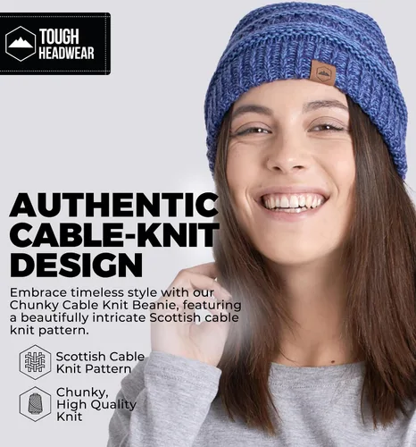 Miniatura 26 de Gorro de punto para mujer, cálido y suave, elástico, para clima frío de Tough Headwear
