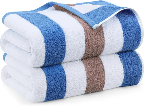 Miniatura 10 de Utopia Towels Paquete de 2 toallas de playa de gran tamaño, 35 x 70 pulgadas, 100% algodón hilado en anillo, altamente absorbentes, súper suaves