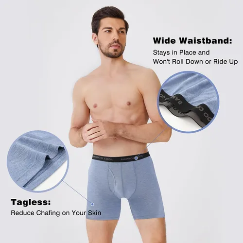 Miniatura 5 de BAMBOO COOL Calzoncillos tipo bóxer para hombre (4 o 7 unidades)