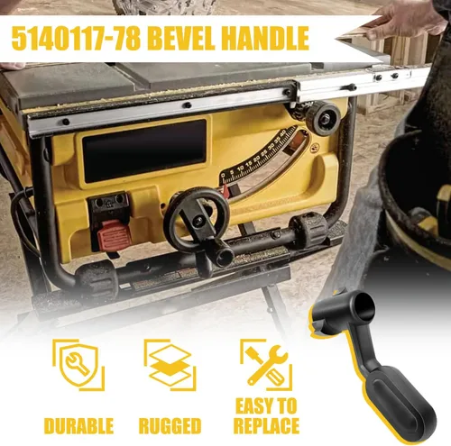Miniatura 7 de HASMX 5140117-78 - Mango biselado de sierra de mesa de repuesto para Dewalt DW745, DWE7480, números de pieza 5140117-78, 5140032-55, 514011778