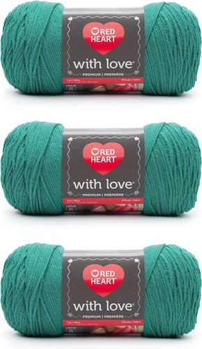 Miniatura 23 de Red Heart with Love Berry - Hilo rojo – Paquete de 3 unidades de 6.98 oz/7 onzas – Acrílico – 4 medianos (peinado) – 370 yardas – Tejido/ganchillo