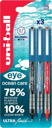 Miniatura 12 de uni-ball Eye Ocean Care UB-150ROP - Bolígrafo de punta redonda de 0.020 in para escritura suave, dibujo, arte y colorear, resistente a