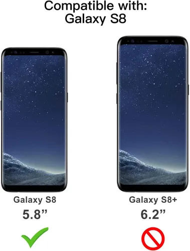 Miniatura 2 de JETech Funda a prueba de golpes para Samsung Galaxy S8, cubierta protectora de doble capa con absorción de golpes (negro)