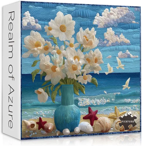 Miniatura 9 de Beach Puzzle for Adults 1000 Pieces, Summer Puzzle Ocean Cozy Holiday, Tropical Seaside Flower Plant Jigsaw Puzzle
