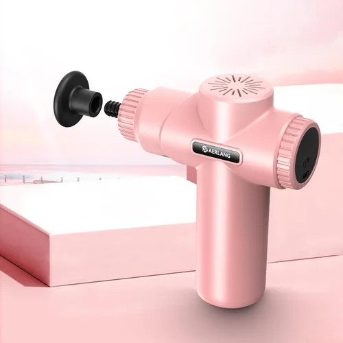 Miniatura 5 de AERLANG Pistola de masaje mini - rosa, pistola de masaje de tejido profundo muscular, masajeador de percusión portátil, masajeador silencioso