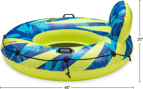 Miniatura 5 de Funsicle FunTube inflable de 48 x 20 pulgadas con 2 portavasos