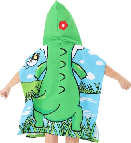 Miniatura 5 de NovForth Toalla de Playa para Niños y Niñas, Envoltorio de Toalla de Baño con Capucha de Cocodrilo, Toalla de Piscina para Niños Pequeños con Capucha