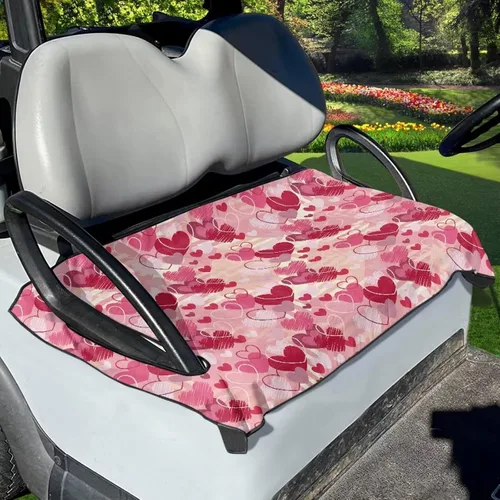 Miniatura 3 de Yewattles Universal personalizado carrito de golf cubierta de asiento de verano al aire libre Anti-caliente Club Coche Coche Manta Valentina amor
