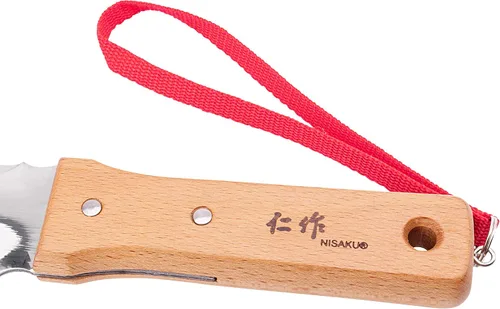 Miniatura 5 de Nisaku NJP651 Cuchillo Hori para Desbrozar y Excavar - Edición Endurecido HRC58, Auténtico Tomita (Est. 1960) Acero Inoxidable Japonés, Cuchilla
