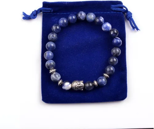 Miniatura 2 de Joya brazalete con gemas redondas de 8 mm, brazalete para los chacras, regalo de cumpleaños