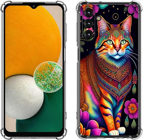 Miniatura 48 de Samsung Galaxy A14 5G - Funda para teléfono celular, diseño de flores de mariposa azul, a prueba de golpes, TPU con bordes elevados, compatible