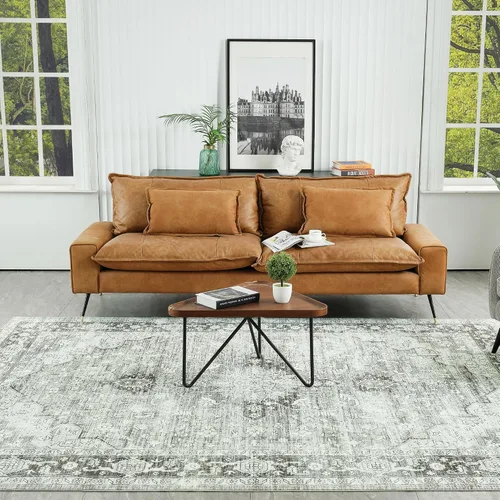 Miniatura 284 de Syalife 4x6 Alfombra Lavable para Área, Ultra Suave Antideslizante, Pila Baja, Alfombra Vintage Resistente a Manchas para Sala de Estar, Alfombra