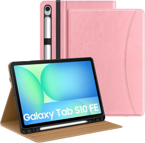 Miniatura 11 de MoKo Funda para Samsung Galaxy Tab S10 Lite/ S10 FE 2025/ S9 FE 10.9 pulgadas/ S9 11 pulgadas 2023 con Soporte para S Pen, Funda Protectora de PU