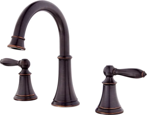 Miniatura 11 de Pfister Courant LF049COKK - Grifo de lavabo de baño de 8 pulgadas, 3 agujeros, 2 manijas, níquel cepillado, con drenaje a presión y sellado