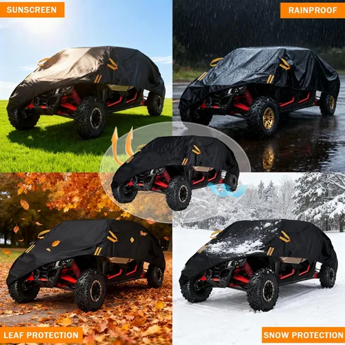 Miniatura 7 de UTV Covers Heavy Duty for CFMoto UForce Max 2019-2024, All-Weather 210D Oxford Protection Side by Side Cover, Water-Resistant Ripstop Outdoor