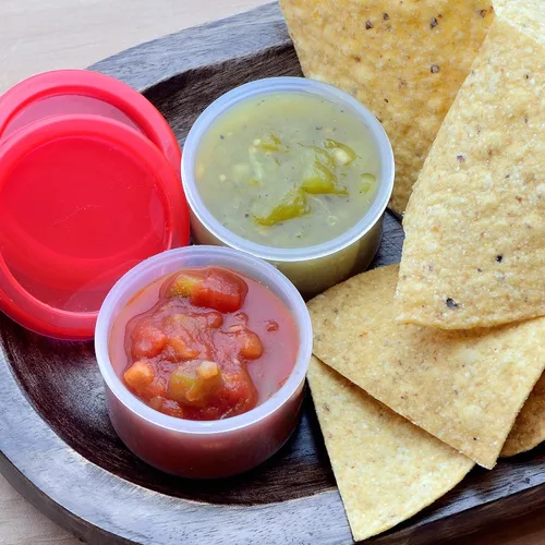 Miniatura 3 de Youngever Paquete de 3 recipientes de plástico para condimentos, recipientes de salsa con tapa, recipiente de plástico para aderezo para ensaladas