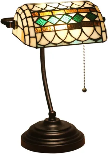 Miniatura 17 de Baroque Stained Glass Deskp with Pull Cswitch Style Bankerp for Liviroom Office Bedroom Antzinc Base Traditional Tablep for Bedside or Desk Use/I