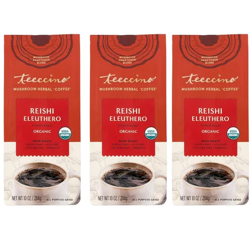 Miniatura 19 de Teeccino Lion’s Mane Rhodiola Café alternativo de setas adaptogénicas - Rosa - Café de setas herbal con sabor a mane de león y rhodiola, tostado