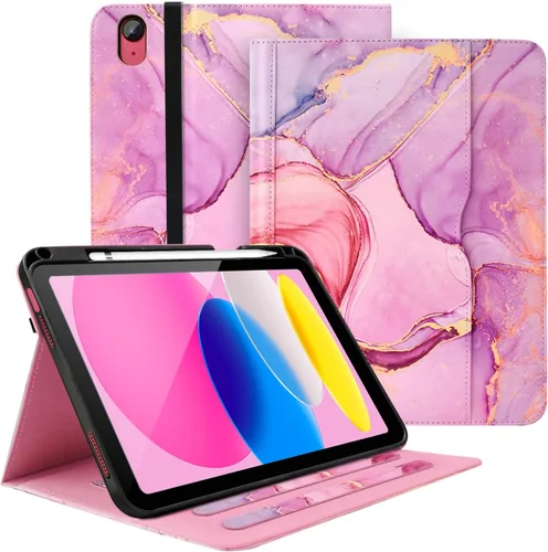 Zonefoker Funda para iPad de 11ª generación (A16) de 11 pulgadas 2025, para 10ª generación de 10.9 pulgadas 2022, piel sintética para iPad de 11/10