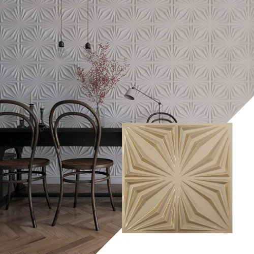 Miniatura 36 de Ekena Millwork WP20X20AHWH 19 5/8 pulgadas de ancho x 19 5/8 pulgadas de alto Asher EnduraWall Decorativo 3D Panel de pared cubre 2.67 pies cuadrados