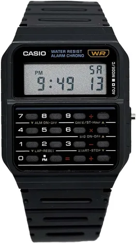 Casio CA53W Vintage Series | Data Bank | 1/100 SEC Stopwatch | Water Resistant | 8 Digit Calculator | Dual Time | Resin Band | Resin Case | Auto