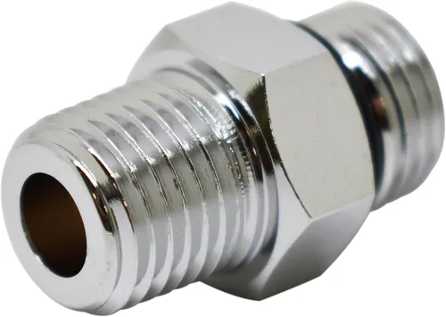 Miniatura 3 de Scuba Choice Buceo macho 9/16-18 a macho 1/4" adaptador NPT, plata