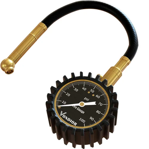 Miniatura 14 de Vondior Medidor de presión de neumáticos con tubo (0-60 PSI), medidor de presión de aire certificado ANSI preciso con esfera brillante grande