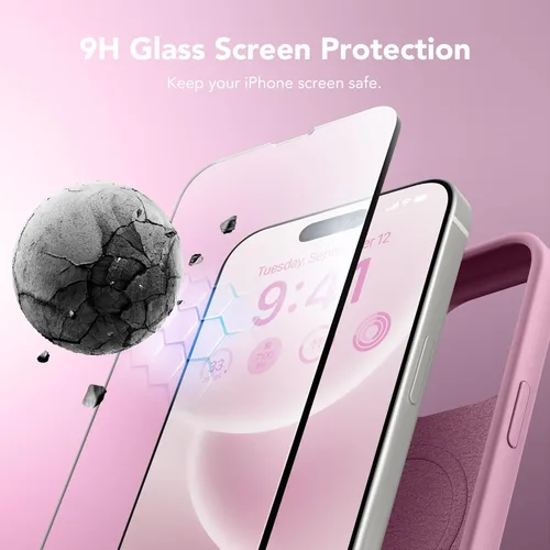 Miniatura 4 de GONEZ Funda de silicona para iPhone 14 Pro Max, compatible con MagSafe, con protector de pantalla + protector de lente de cámara, silicona líquida a