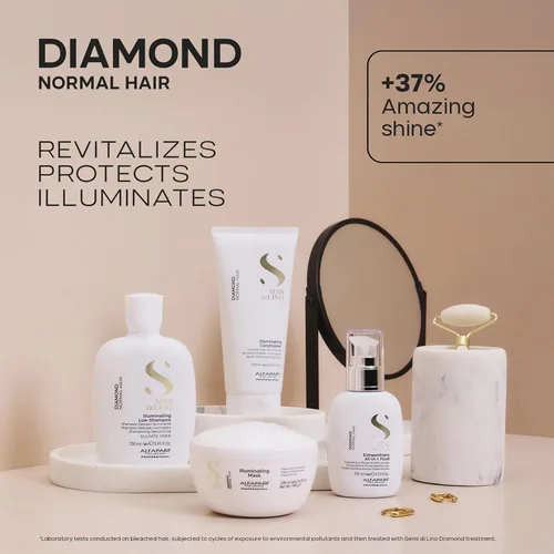 Miniatura 7 de ALFAPARF MILANO Semi di Lino Diamond Shine - Champú iluminador sin sulfato - Añade brillo y brillo - Sin parabenos ni parafina - Seguro para cabello