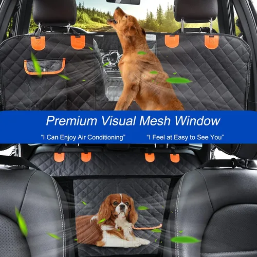 Miniatura 2 de Funda de asiento de coche para perro 600D a prueba de arañazos, antideslizante, duradera, impermeable, fundas de asiento trasero para mascotas