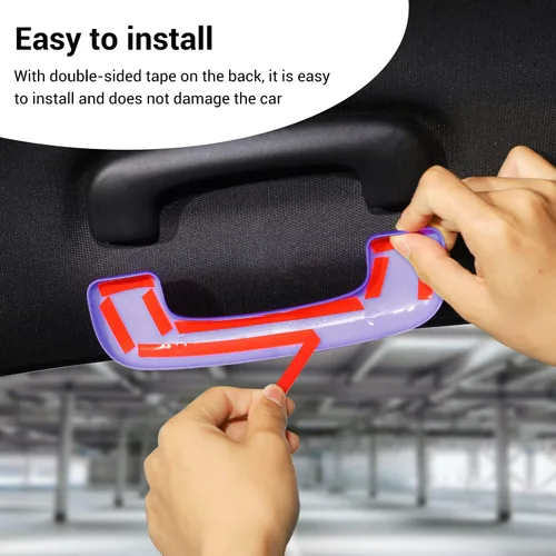 Miniatura 3 de Voodonala Cubierta para manija superior de techo para cargador para Dodge Charger 2015-2026+ Accesorios interiores, ABS púrpura 4 piezas