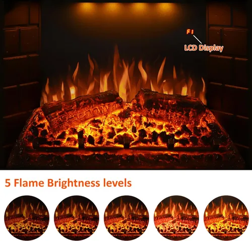 Miniatura 6 de Valuxhome Chimenea eléctrica, inserto de chimenea eléctrica de 33 pulgadas, calefactor de chimenea con protección contra sobrecalentamiento, sonido