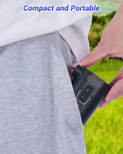 Miniatura 5 de Dr.meter Bomba de aire para inflables, bomba de colchón de aire recargable de 3600 mAh con luz de campamento de 4.8 kPa, inflado rápido, desinflado
